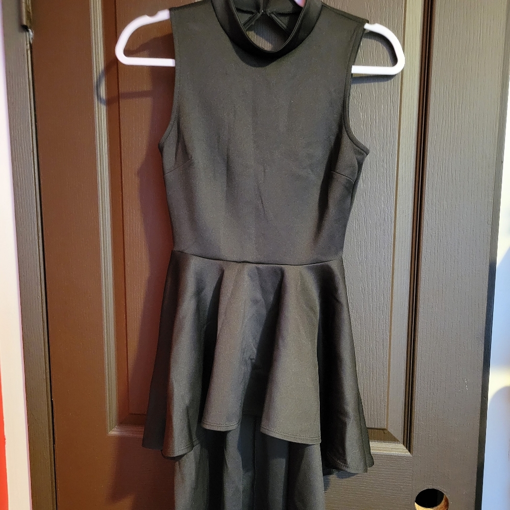 Extra Long Open-back Black SWS Blouse